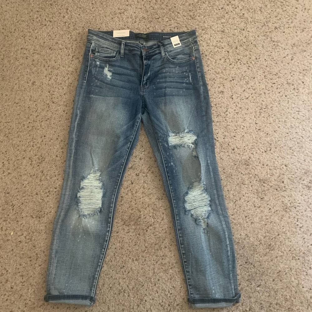 Judy Blue Distressed Blue Jeans NWT